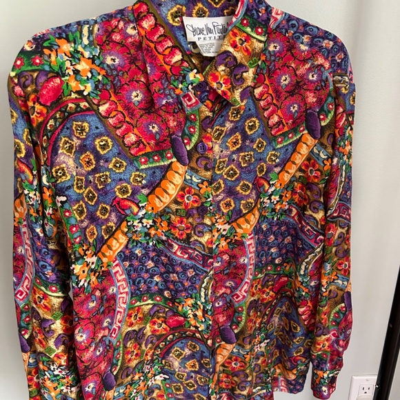 Vintage Diane Von Furstenburg Silk Top - Picture 2 of 4